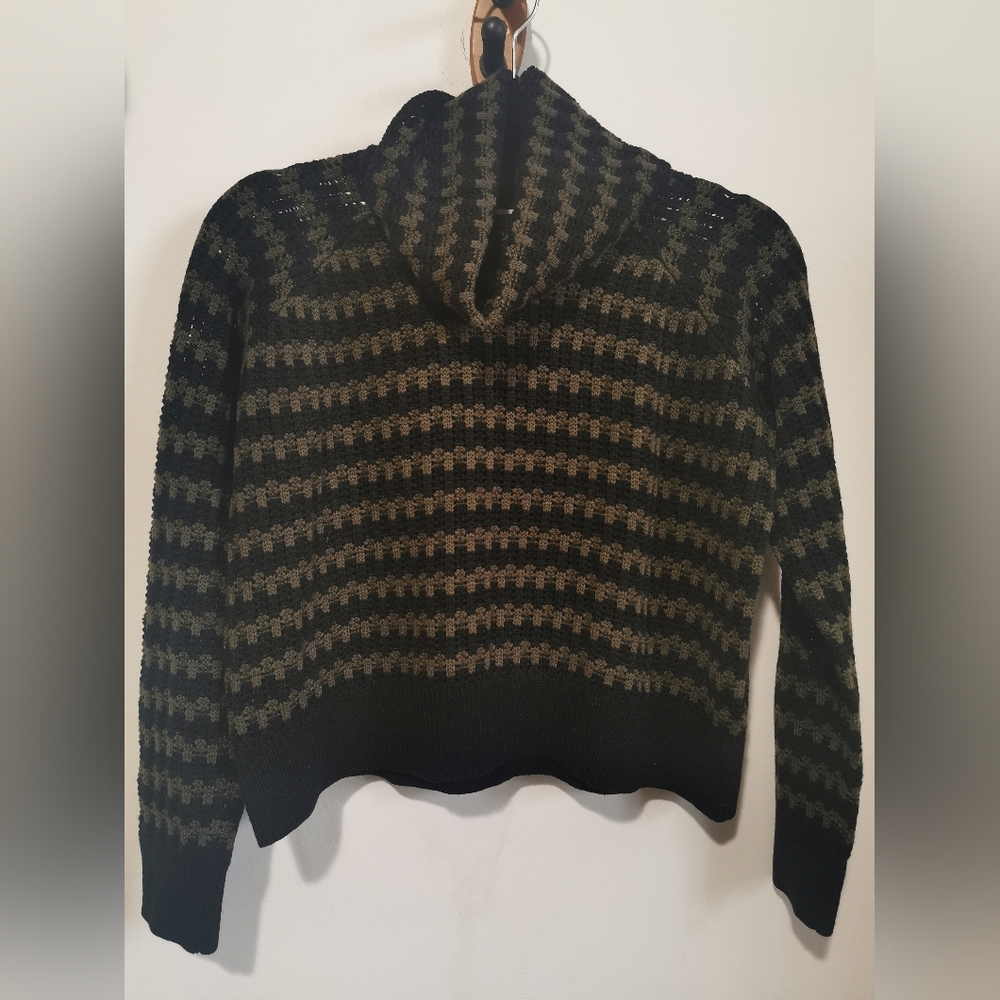 John + Jenn Black and Olive Green Turtleneck